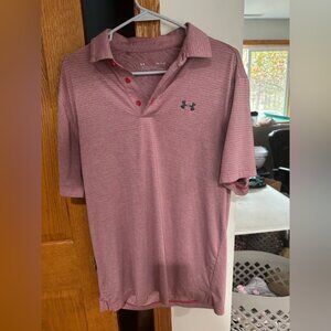 Under Armour Men's Pink Polo Shirt